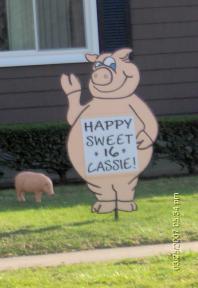 Pig Theme Sign